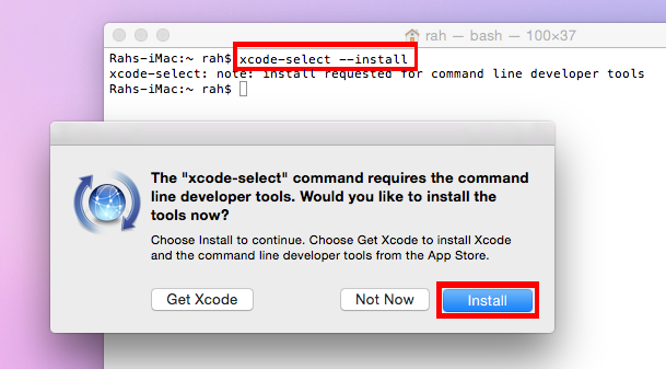 install xcode command line