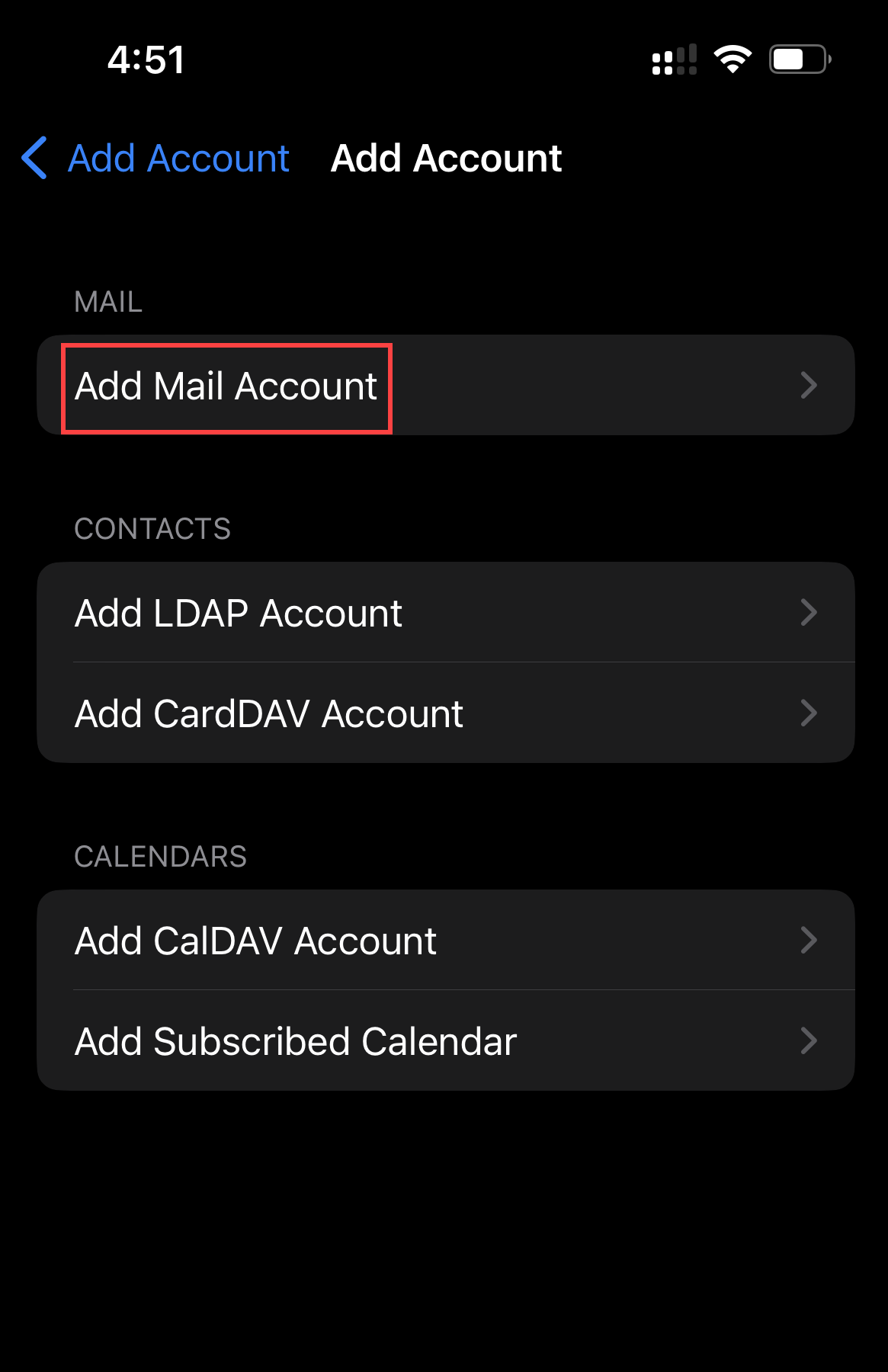 iPhone Mail Client Configuration